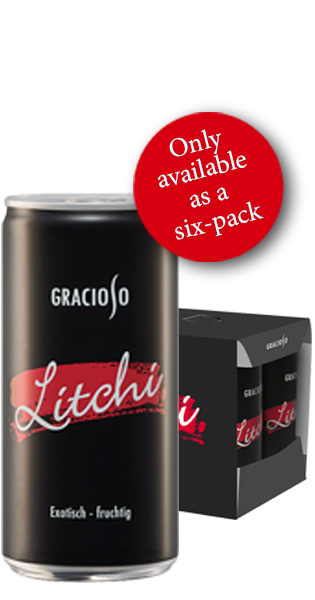 Gracioso Litchi 0,2l can in a six-pack